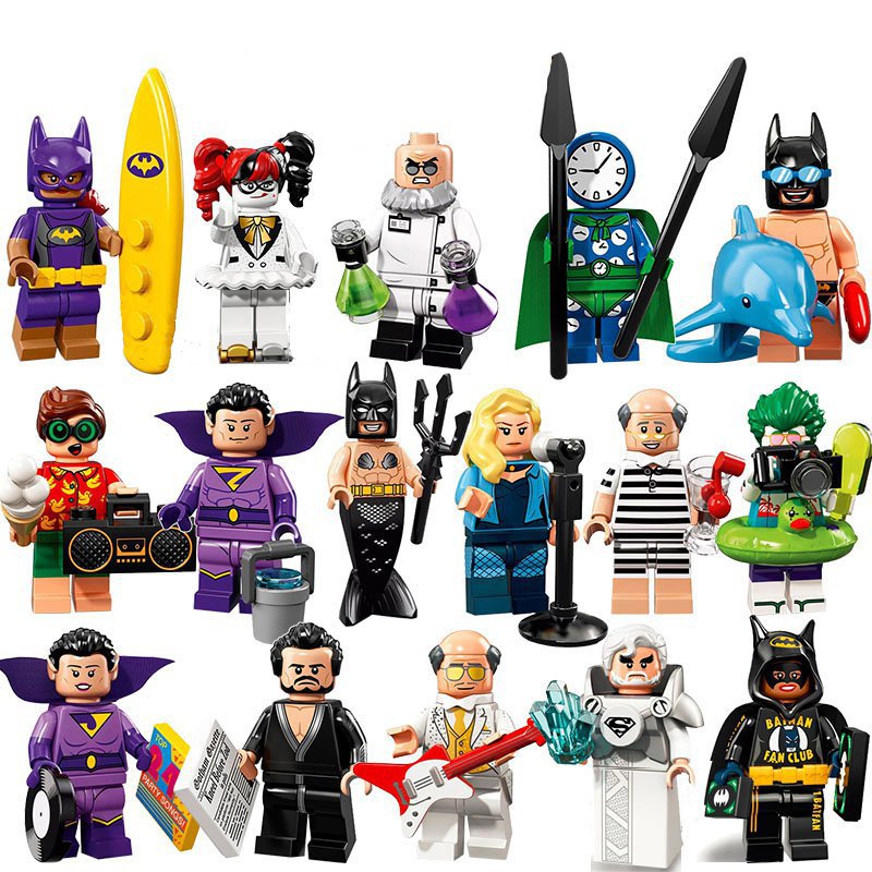 16pcs Batman Movie Minifigures Harley Quinnjoke Alfred Lego Compatible