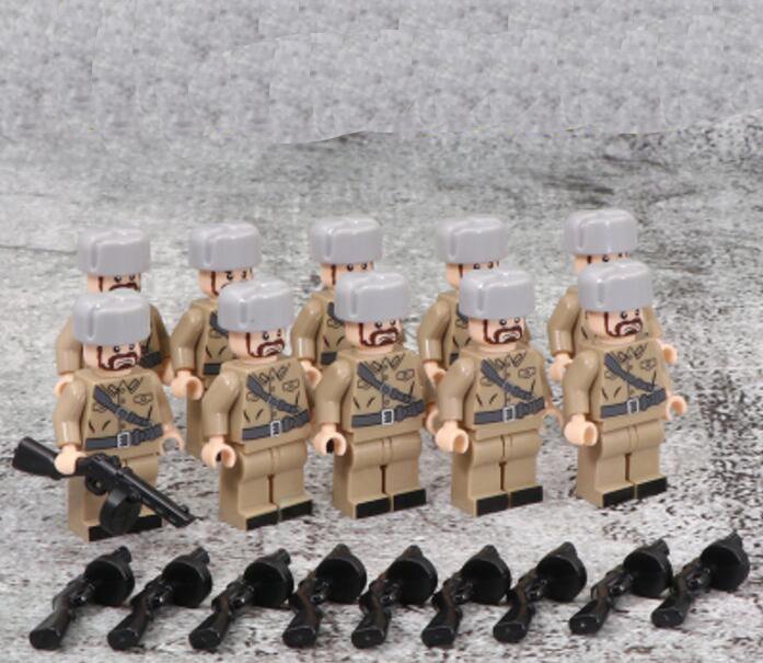 WW2 Soviet Union Soldiers Compatible Lego WW2 Soldiers