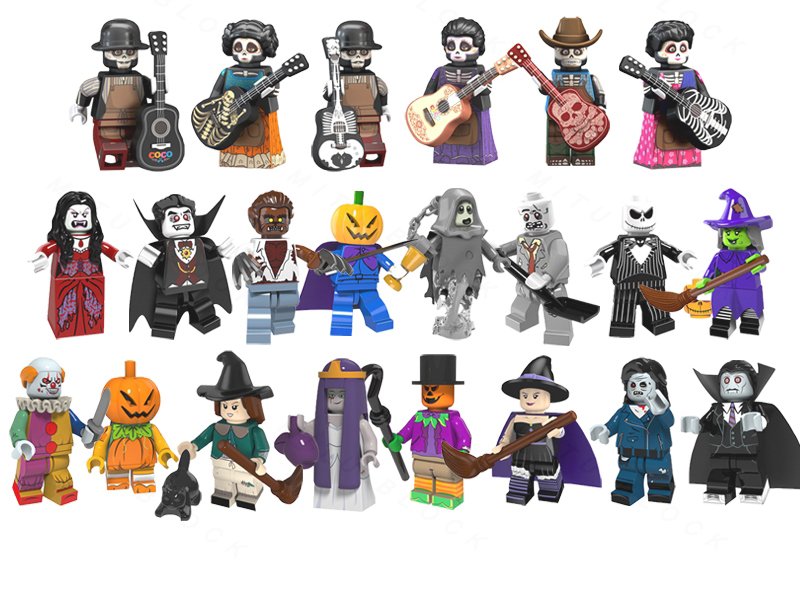 Coco Movie Halloween Pumpkin Witch Minifigures Lego Copatible Toys