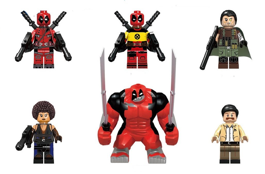 Deadpool Cable Domino Peter Hulkpool Minifigures