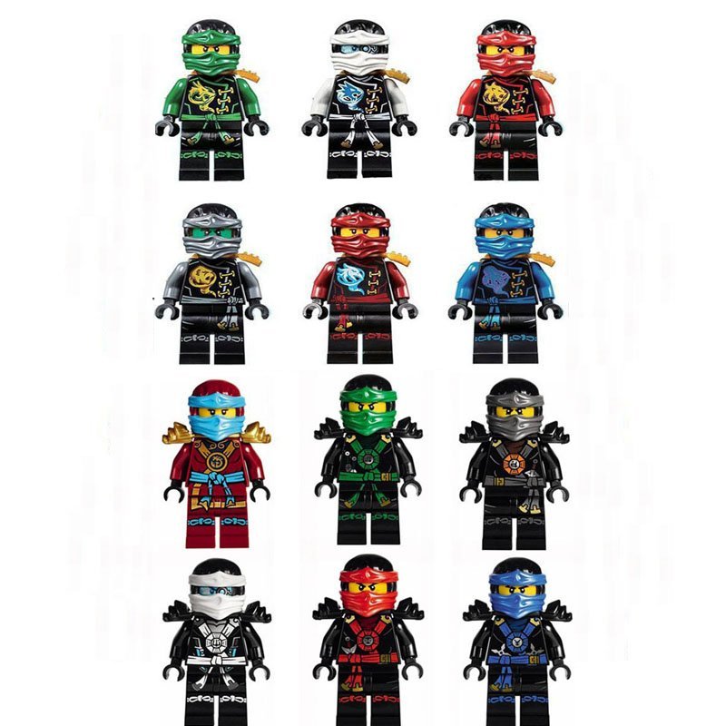 12pcs Ninjago Masters Of Spinjitzu Minifigures Lego Ninjago Sets Compatible 