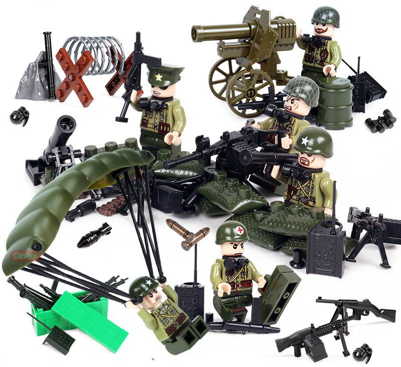 WW2 America 101st Airborne Army Soldiers Lego Compatible Building Toys