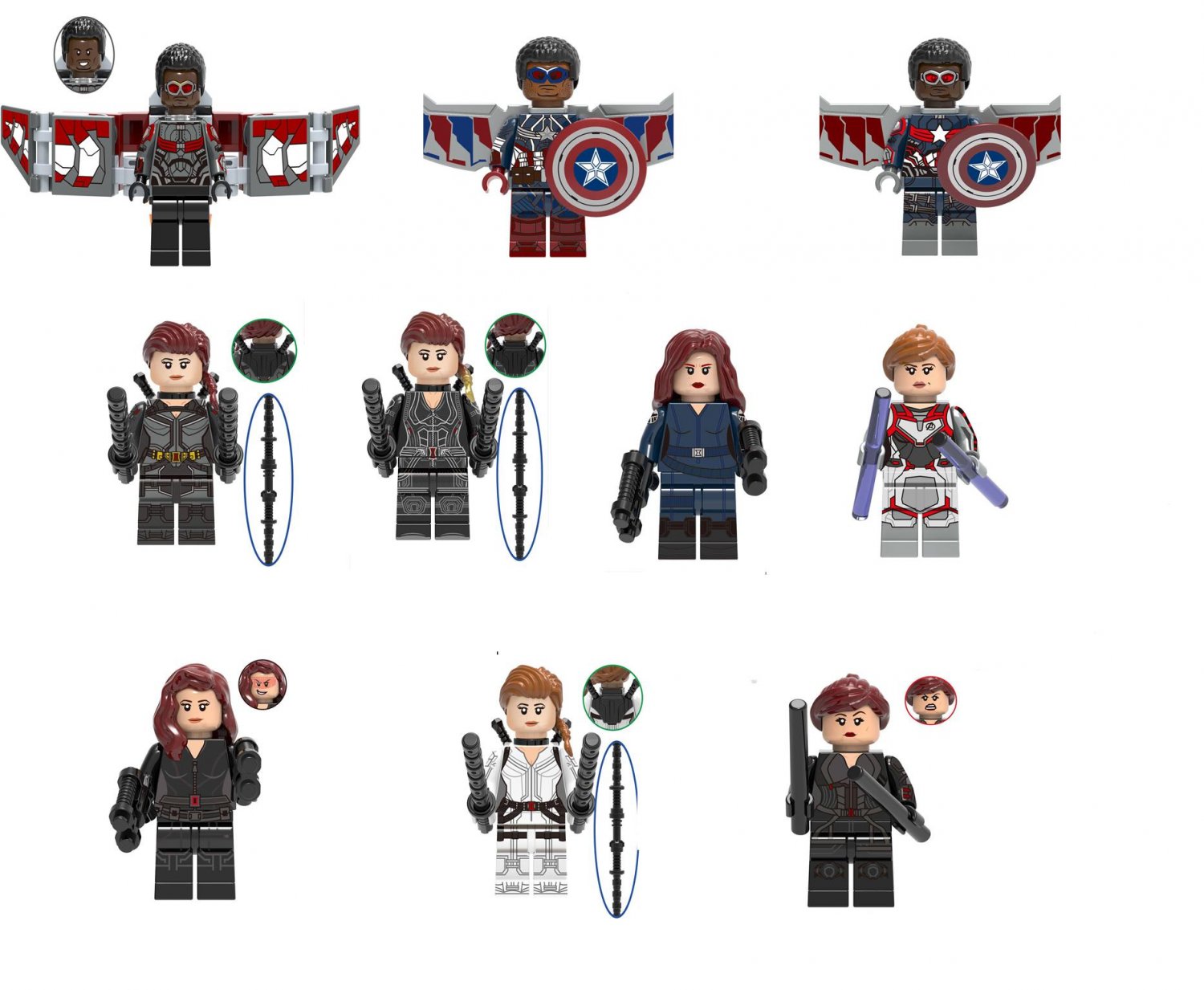 lego marvel falcon and black widow
