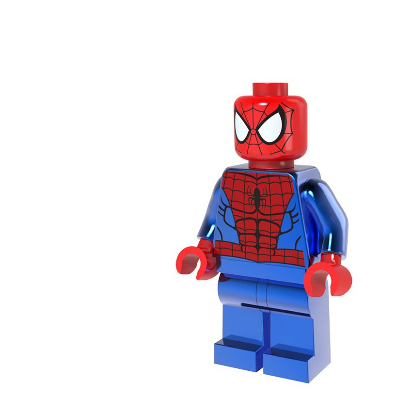 Custom Spider Crawler Chrome Spiderman Minifigure