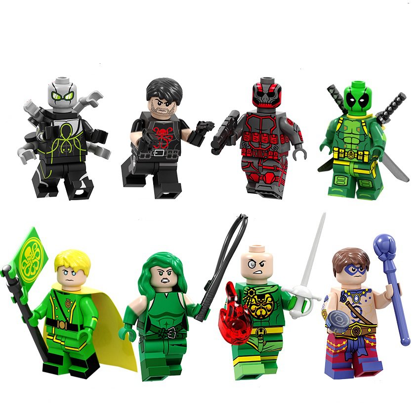 Comics Superhero Hydra Doctor Octopus Death Adder Baron Strucker Atom Minifigures