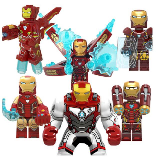 6pcs Custom Ironm Minifigures Compatible Lego