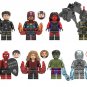 Hawkeye Captain Red She Hulk Spiderman Scarlet Witch Hulk Wilplash Minifigures