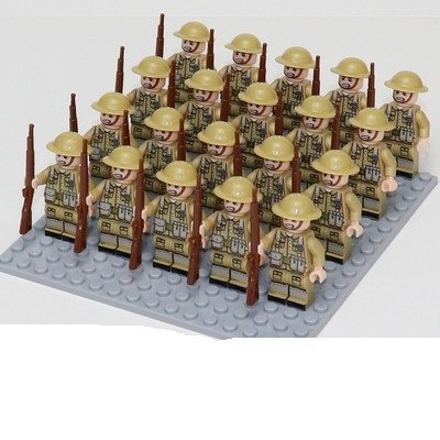 20pcs WW2 British Soldiers Army Building Toys