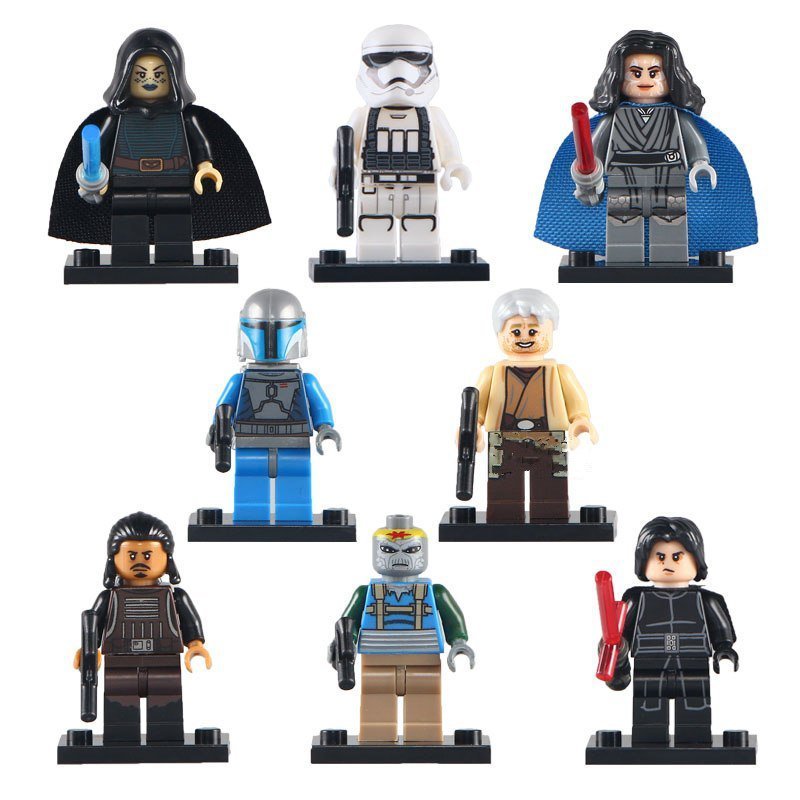 8pcs First Order Stormtroopers Gunner Turk Falso Kylor Ren Tarre Vizsla Minifigures Fit Lego