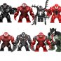 8pcs Venom Toxin Riot Carnage Deadpool Wolverine Big Figures Lego Compatible