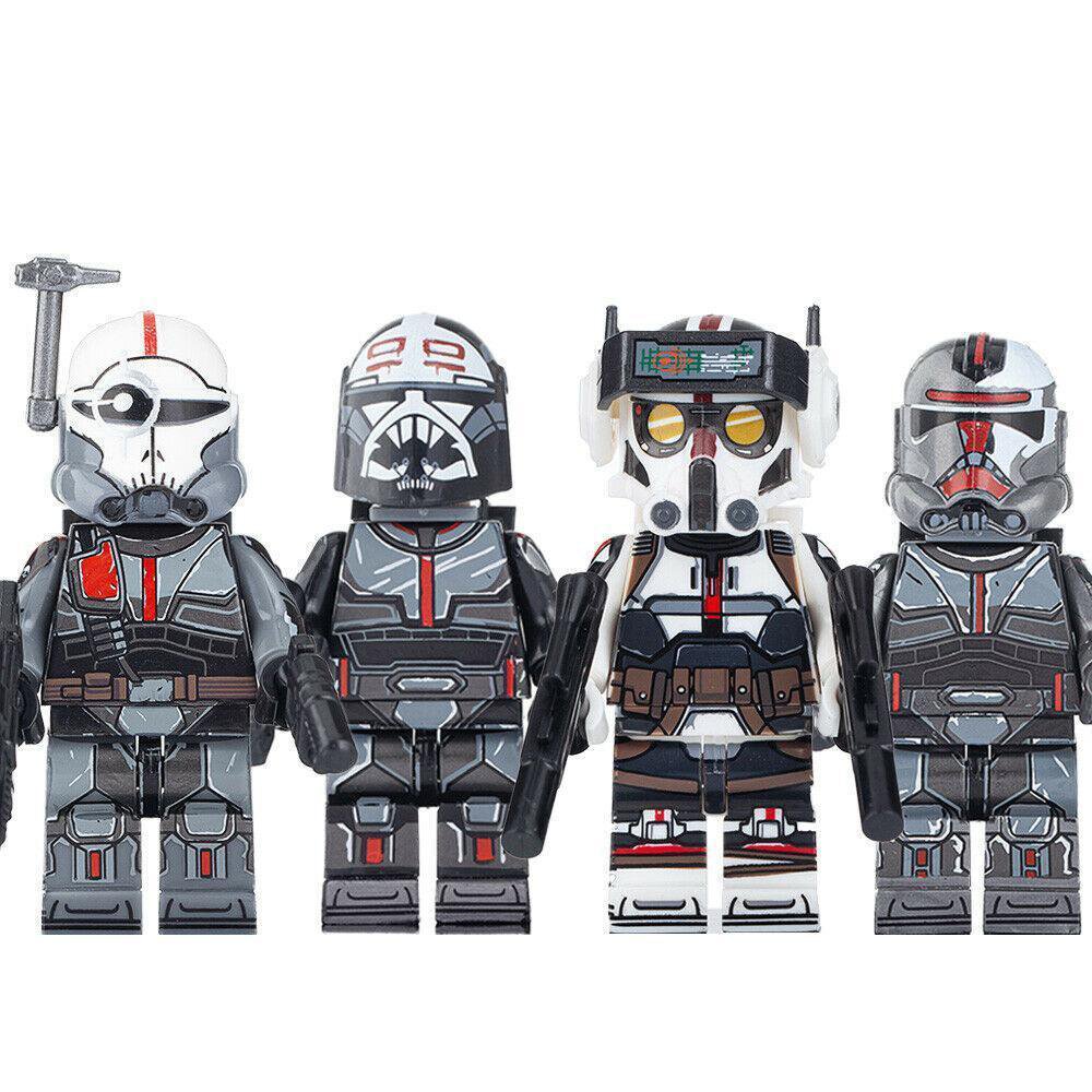 4x CUSTOM Bad Batch figures Star Wars™ Clone Force 99 not LEGO Excellent quality