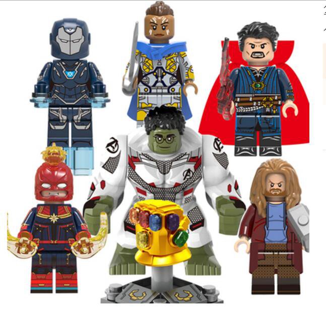 New Hulk Doctor Strange Pepper Thor Infinity Gauntlet Minifigures Fit Lego Hero