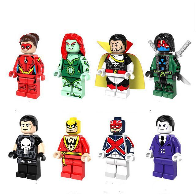 8pcs Count Nefaria Purple Man Iron Fist Superhero Minifigures