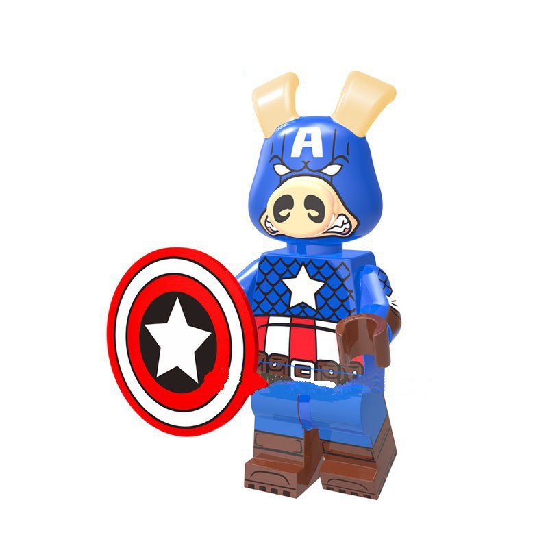 Spider Ham Captain America Suit Minifigure Fit Lego Spider Ham