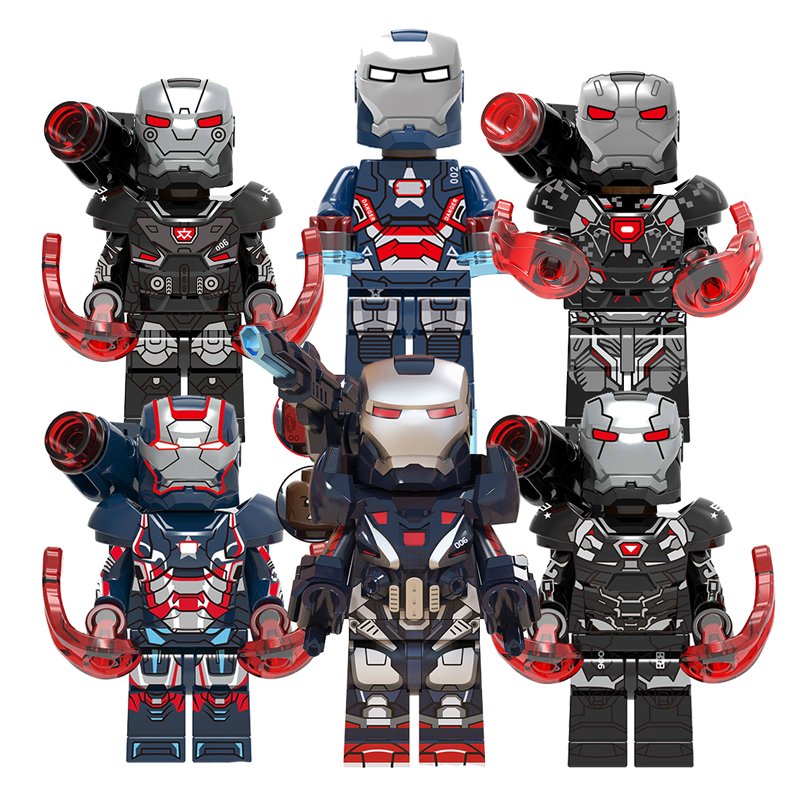 6pcs Patriot War Machine Minifigures Building Toy