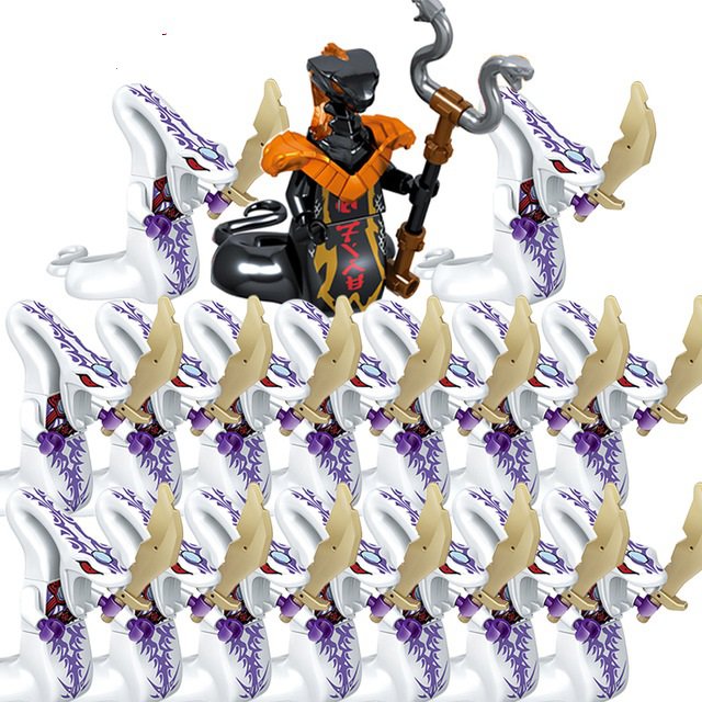 17pcs Ninjago Char Pythor Minifigures Building Toys