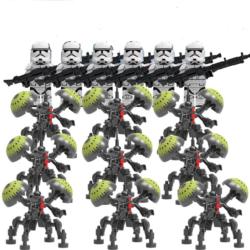 15pcs Star Wars Buzz Dorid Clone Trooper Minifigures Lego Compatible
