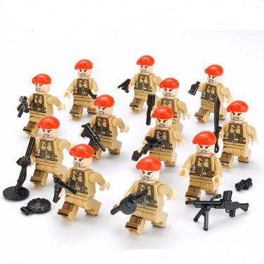 12pcs Lego ww2 German Minifigures with weapons