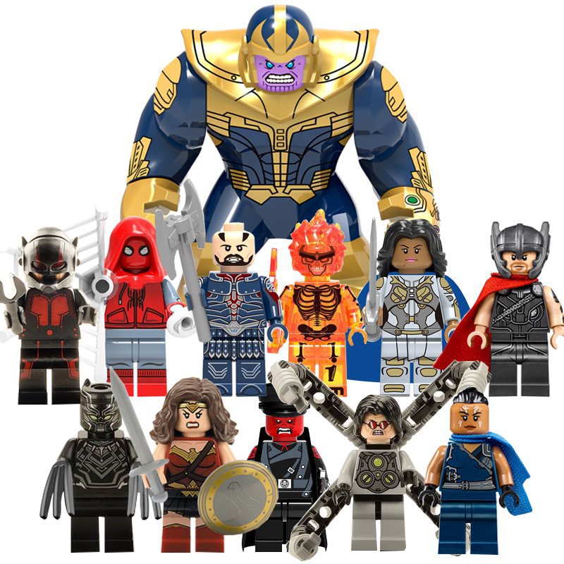 Superhero Thanos Antman Thor Ghost Rider Red Skull Dr. Octupus Wonder Woman Minifigures
