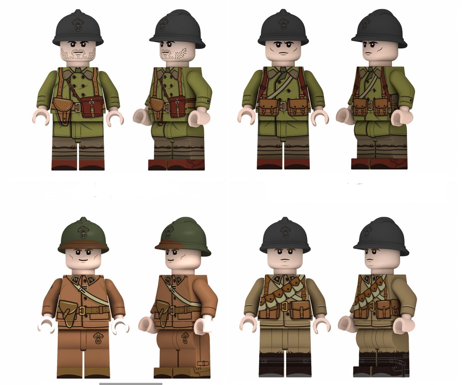 Best WW2 French Amry Soldiers Fit Lego WW2 Soldiers