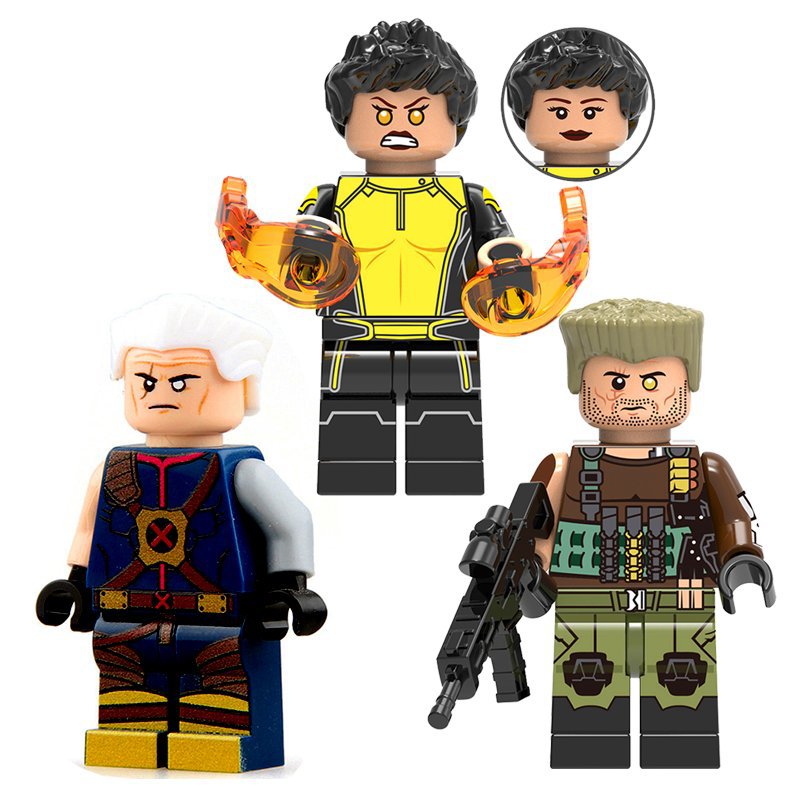 3pcs Deadpool 2 Domino Cable Minifigures