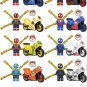 New Spiderman Riding Motorbike Minifigures Compatible Lego