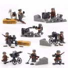 WW2 German Soldiers Battle Pack Cannon Dog Lego Military Base Compatible Toys
