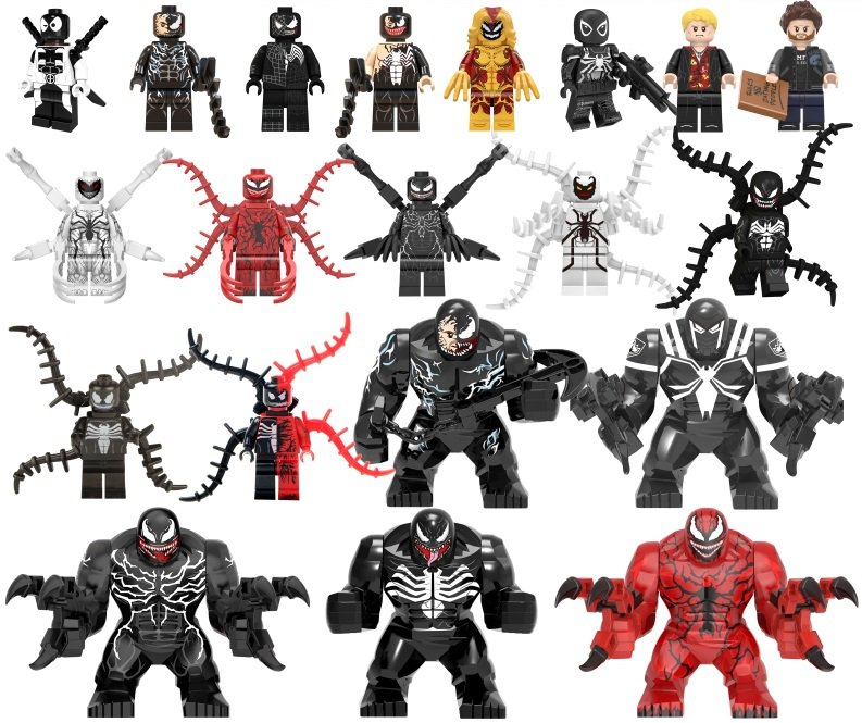 2021 Venom Carange Anti Venom Minifigures Figures Compatible Lego Carnage