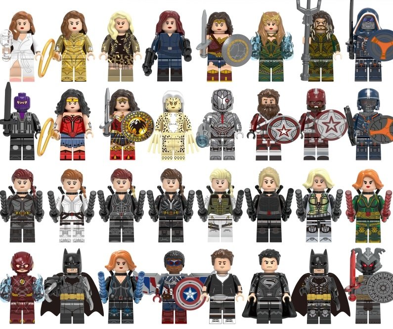 DC Falcon Black Widow Baron Wonder Woman Batman Chitah Minifigures Fit Lego