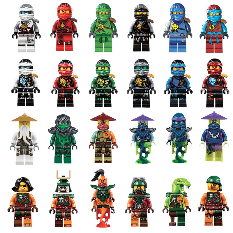 24pcs Ninjago ILOYD Zane Cole Nya Jay Cyren Doubloon Clancee Bucko ...