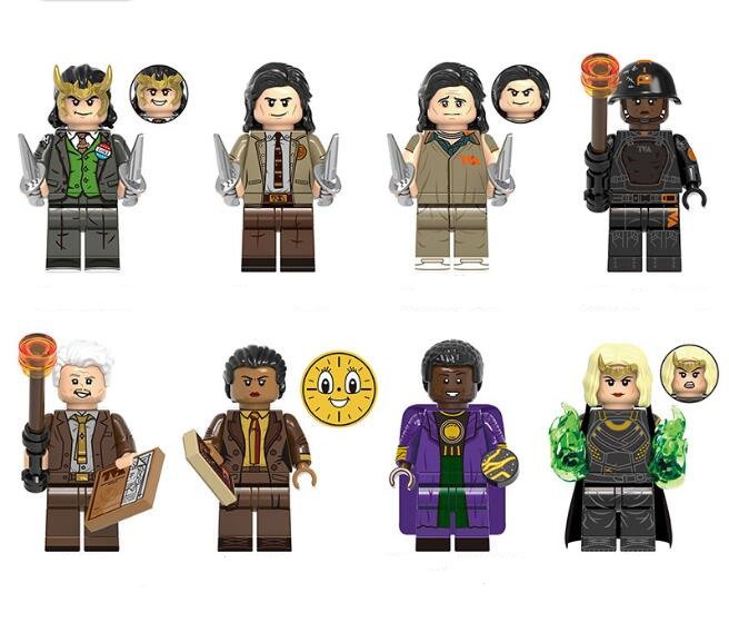 8pcs Loki Hunter Mobius Renslayer Kang the Conqueror Sylvie Minifigures