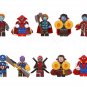 10pcs Zombie Iroman Thanos Spidermoon Deadpool Thor Star Lord Captain America Minifigures