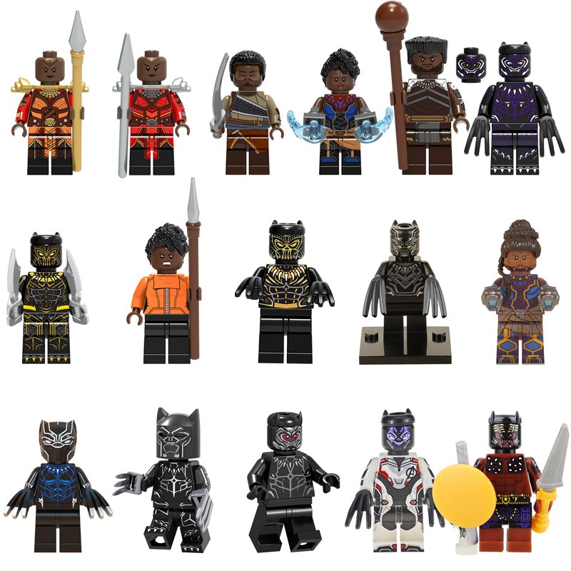 16PCS Black Panther Eric Killmonger Okoya Mbaku Suri Minifigures