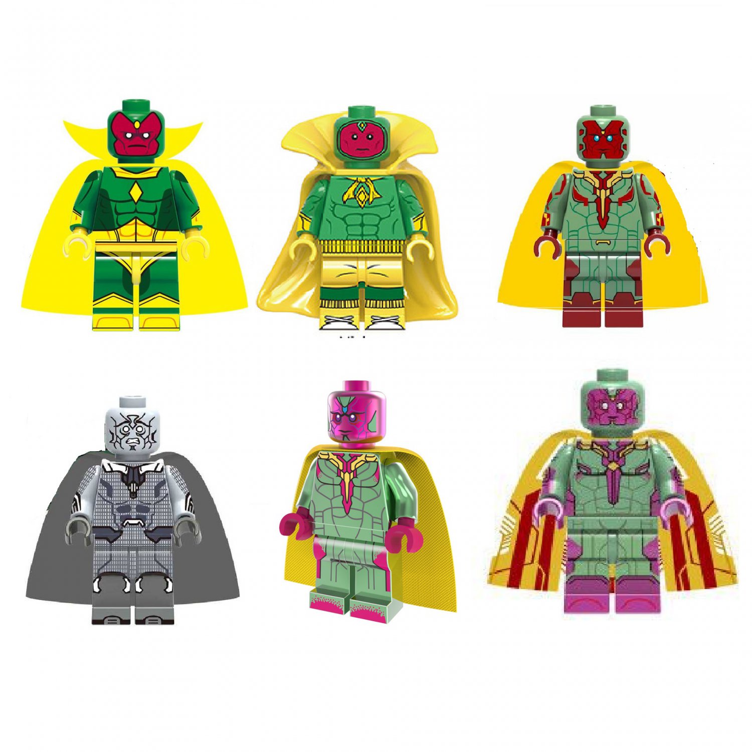 6pcs Vision Minifigures