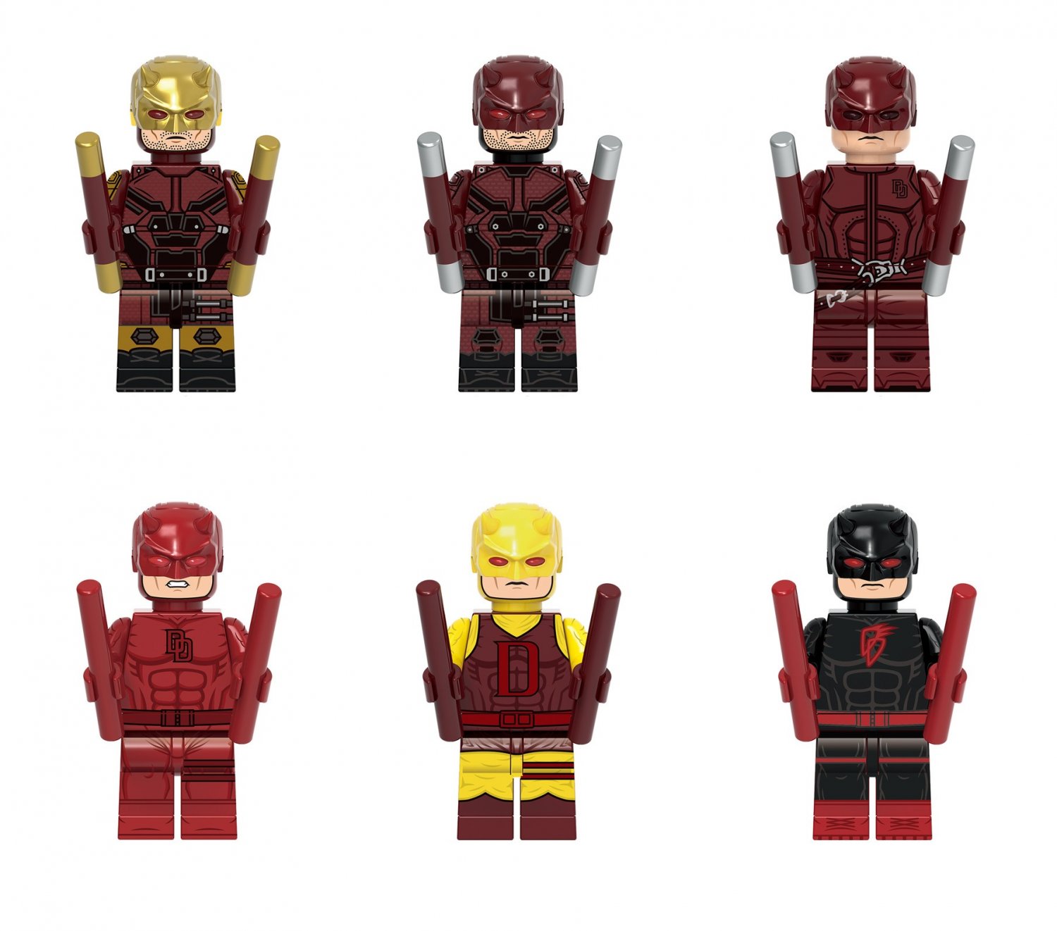 6pcs Daredevil Minifigures