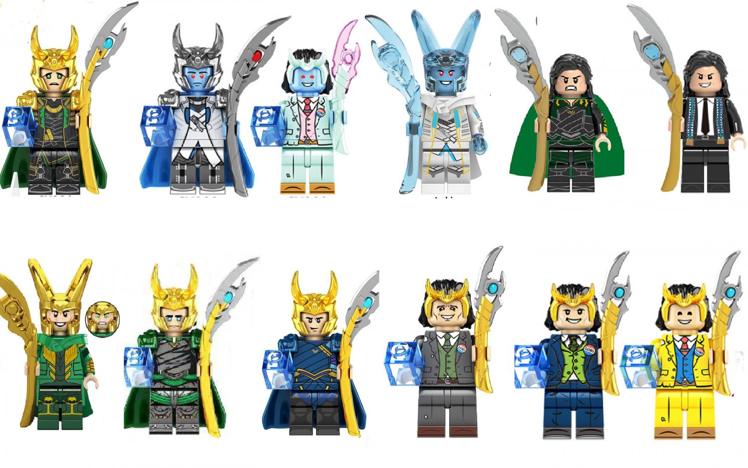 12pcs Loki Minifigures Compatibe LegoLoki