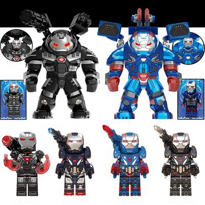 6pcs War Machine Minifigures Fig Figures Superhero Gift