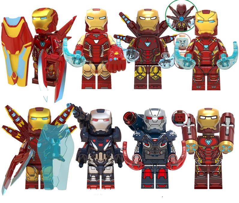 8pcs Ironman War Machine Minifigures