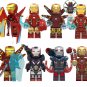 8pcs Ironman War Machine Minifigures