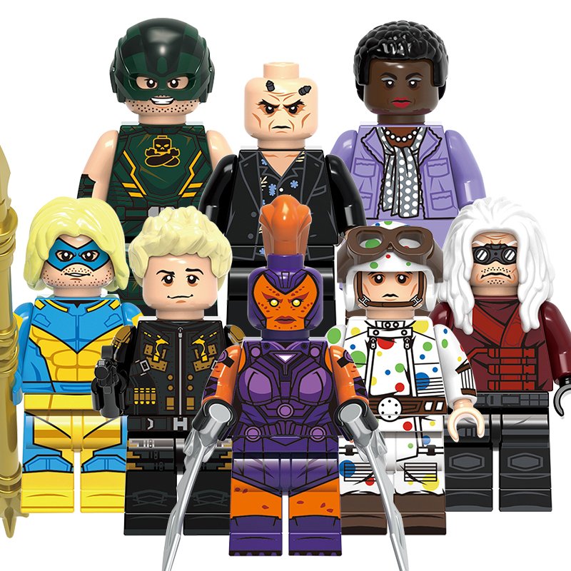 8pcs Suicide Squad Amanda Waller Thinker Javelin Polka Dot Man Savant  Mongul Minifigures
