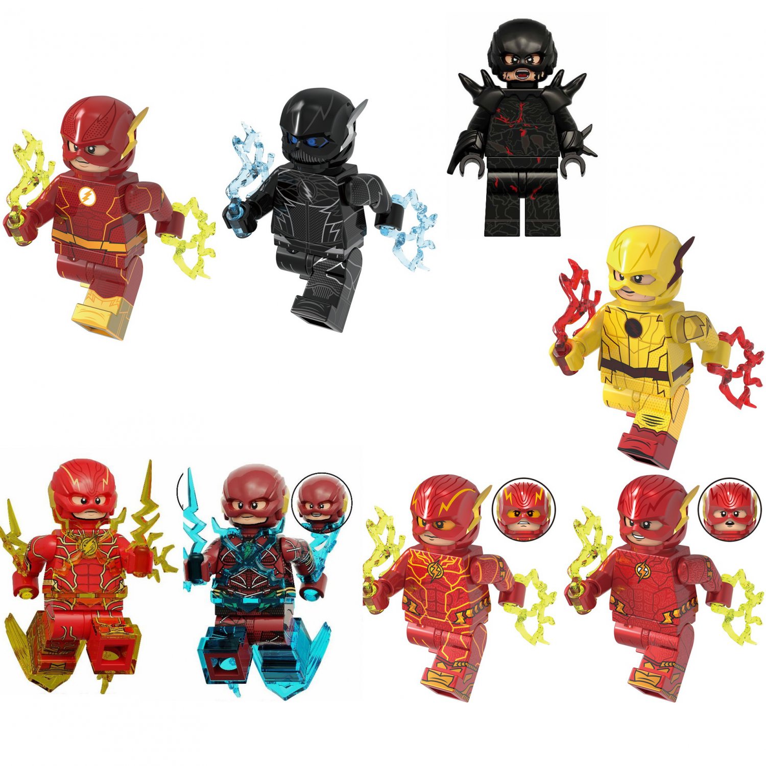 8pcs DC Flash Reverse Flash Minifigures
