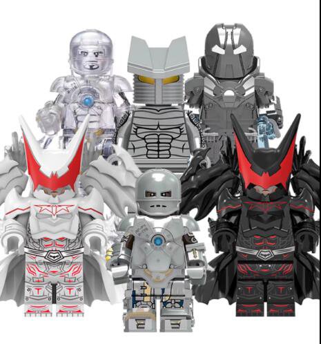 6pcs Ironman Whiplash MK1 Hell Batman Minifigures
