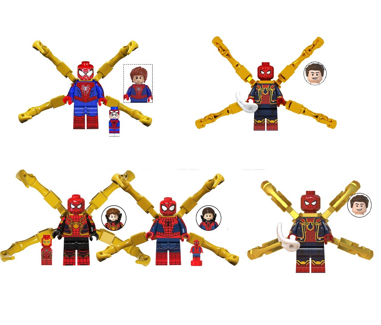 5pcs Spiderman Minifigures