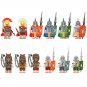12pcs Medieval Lion Castle Knights Roman Soldiers Minifigures