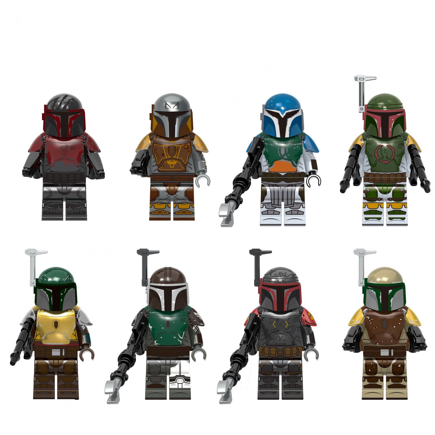 8pcs Mandalorian Super Commando Minifigures The Mandalorian Season 4 Sets