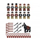 12pcs American Cowboy Minifigures Movie Minifigure