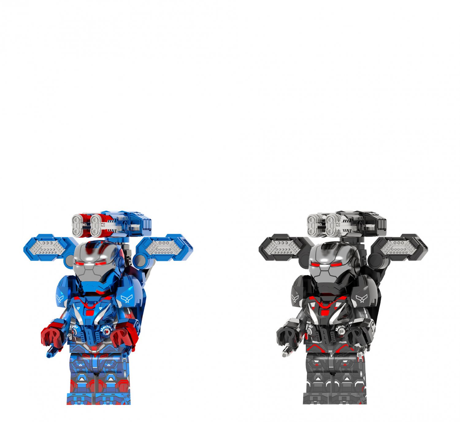 2 Heavy Weapon War Machine Minifigures The Avengers Movie Sets