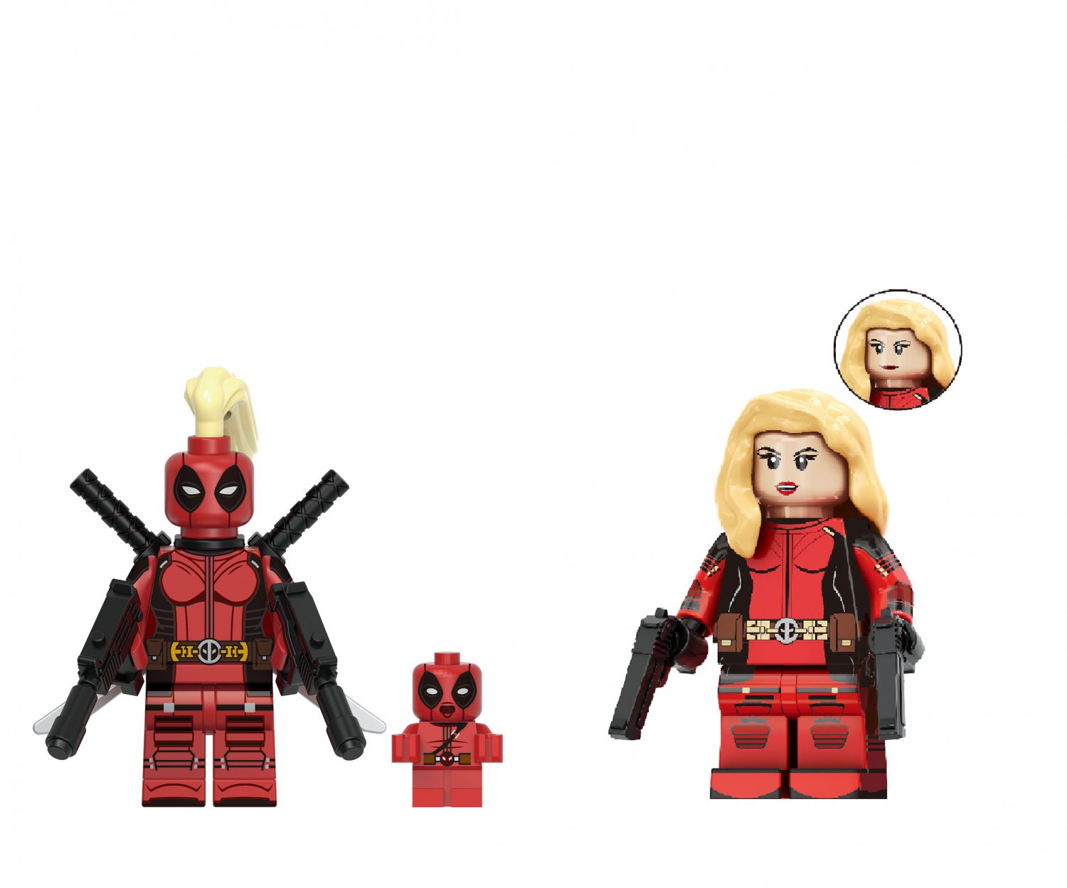2pcs Lady Deadpool Minifigures Deadpool Corps Sets