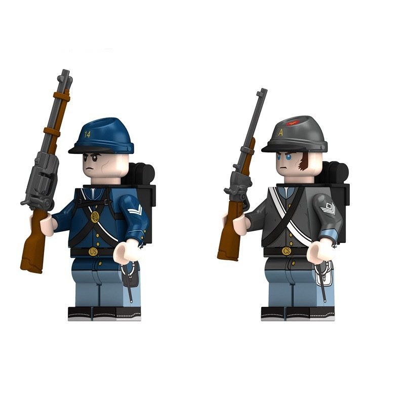Kangzhou 14th Regiment and Texas 4th Infantry Division Minifigures American Civil War Sets