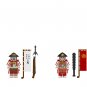 Heiwachi and Satsuki Minifigures Japan Warrior Sets